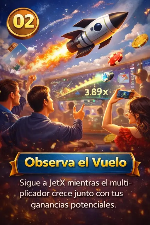Passo 2 JetX game - Avião Jet X decolando