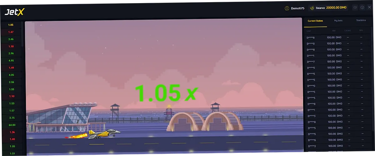 JetX Demo gameplay